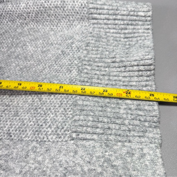 GAP Gray Textured Cotton Blend Belted Wrap Cardigan Sweater - Picture 11 of 11